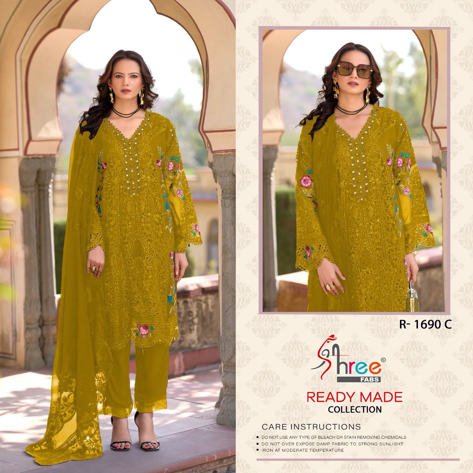 Shree R 1690 Ragga Chiffon Ready Made Pakistani Salwar Suits